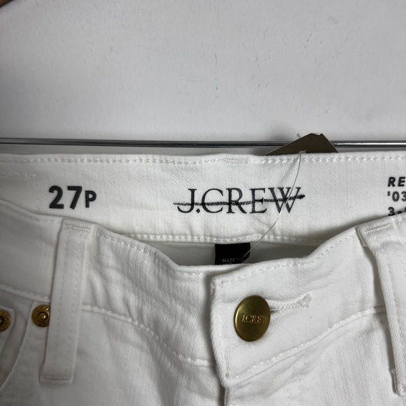 NEW J. Crew Women's White Petite Mid Rise Kickout In 2003 Super Stretch Sz 27P - Picture 5 of 12